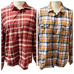 Men's Button-Up Long Sleeve Shirt Lot L/XL